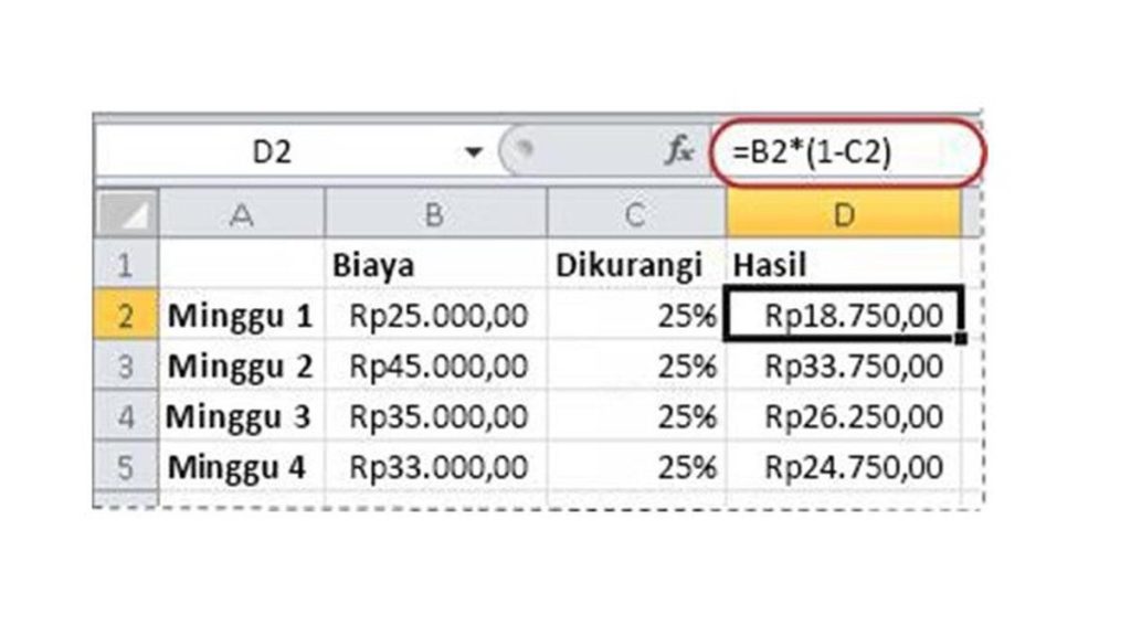 Rumus Persentase Di Excel Panduan Microsoft Excel Lengkap Untuk Pemula